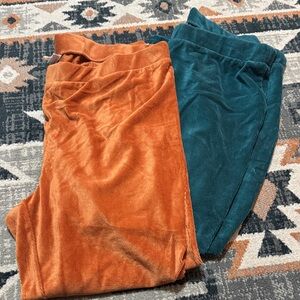 Velvet Legging Set - Orange and Teal- LuLaRoe